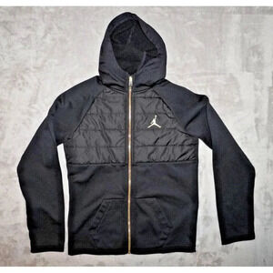 Jordan Jumpman Boys' Full-Zip Hooded Jacket, Black, 12/13 YO NWOT